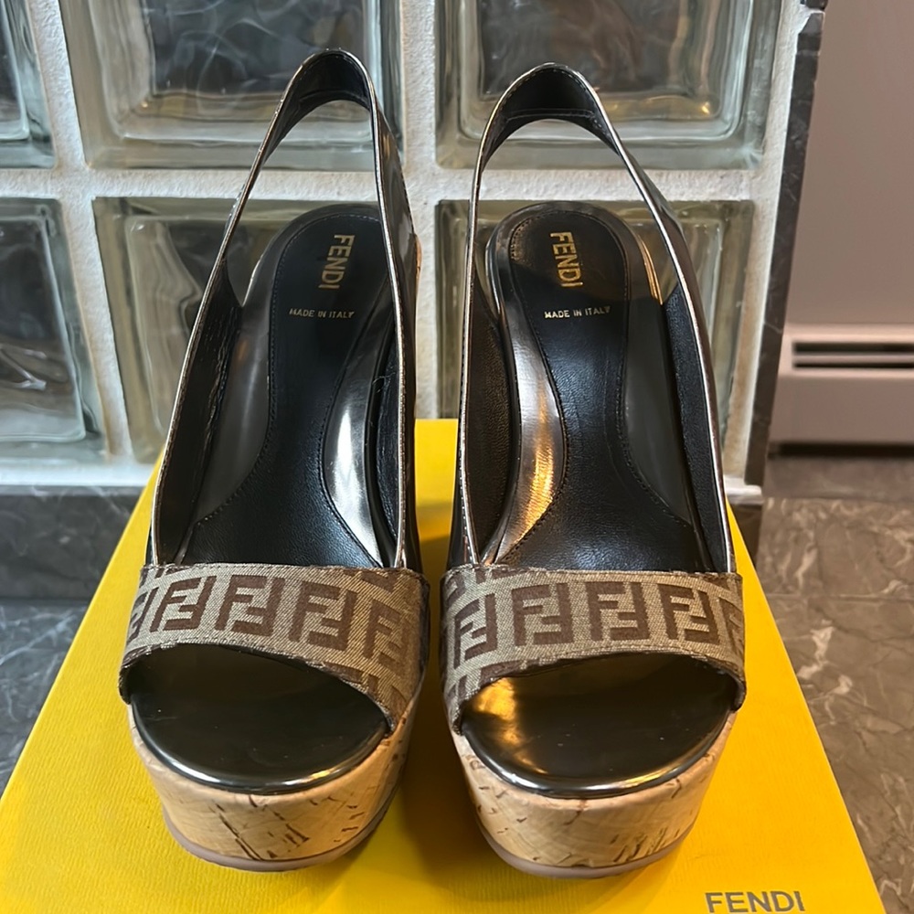 Fendi wedge sandals